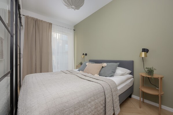 아파트, 침실 1개, 발코니 | 1 개의 침실, 침대 시트