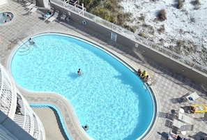 Outdoor pool, a heated pool - Island Princess 417 - 3 BD 3 BA w/beach service (Okaloosa Island)