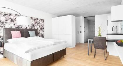 livisit bergpartment 28 - Doppelbettzimmer 27 qm - mit Küchenzeile und Bad