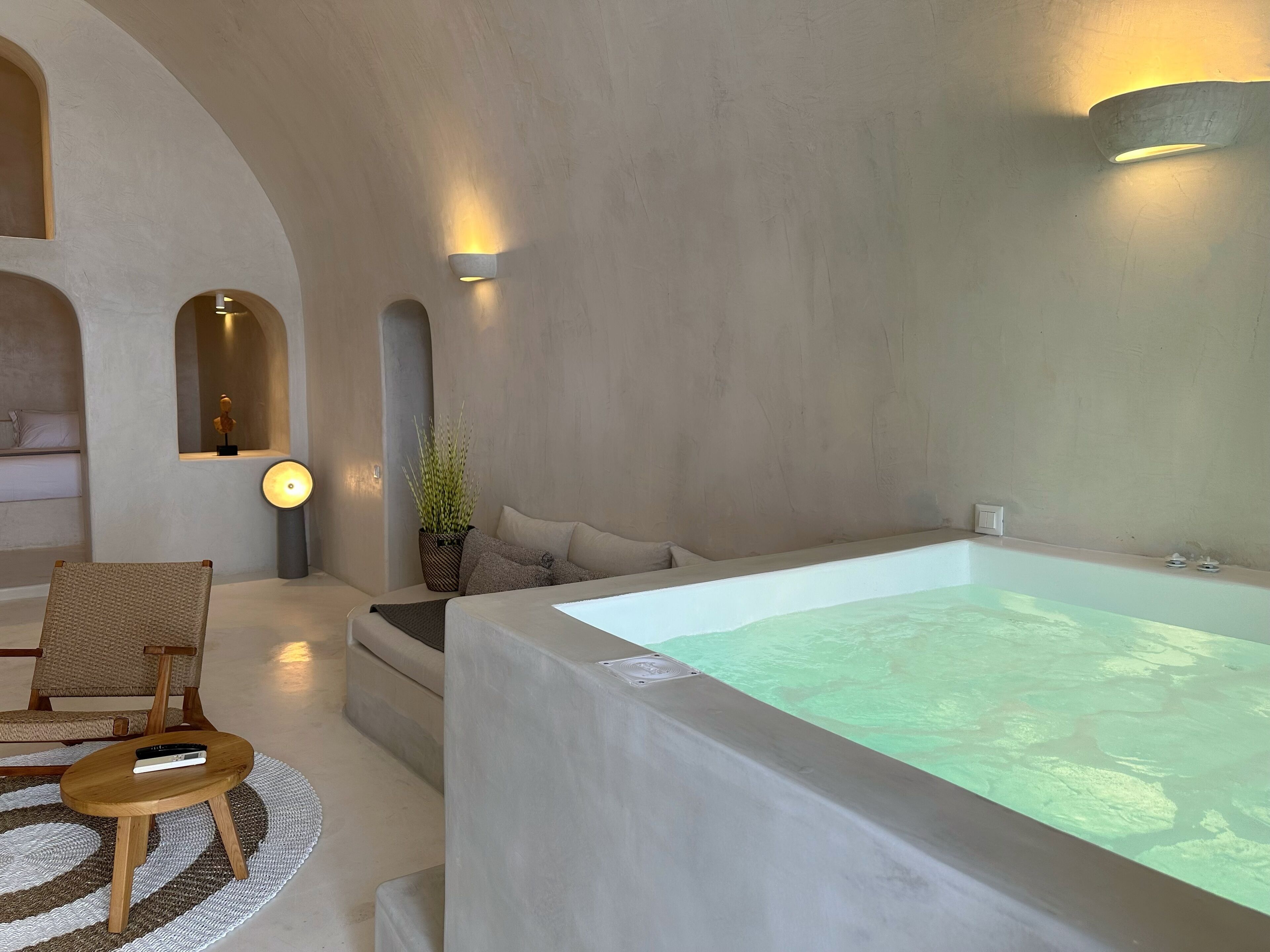 尊荣套房 (Caldera view, Indoor/Outdoor Hot Tub) | 私人游泳池