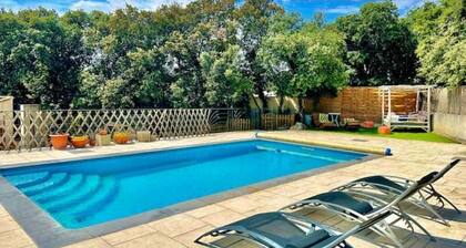 2 logements indépendants dans villa+piscine jardin