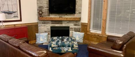 TV, fireplace, DVD player