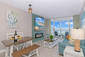 TV connectée, cheminée