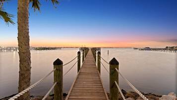Walkway to Indian River at Twilight