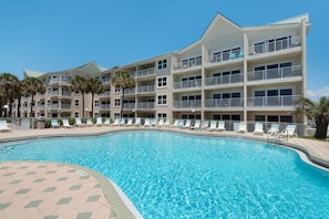 A heated pool