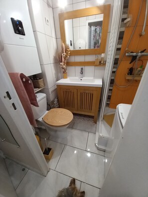 Haartrockner, Handtücher, Seife, Toilettenpapier