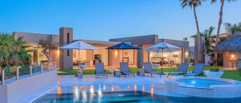 Outdoor pool, a heated pool
