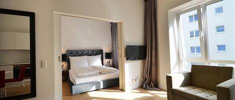 1 室のベッドルーム、アイロン / アイロン台、WiFi (無料)、ベッドシーツ