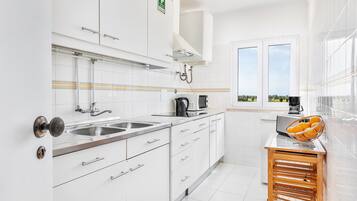 Fridge, microwave, coffee/tea maker, electric kettle