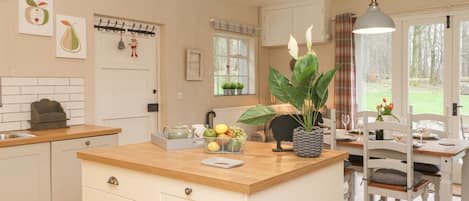 Fridge, dishwasher, electric kettle, toaster