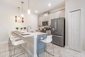 Microwave, dishwasher, high chair