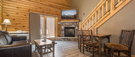 Télévision, cheminée