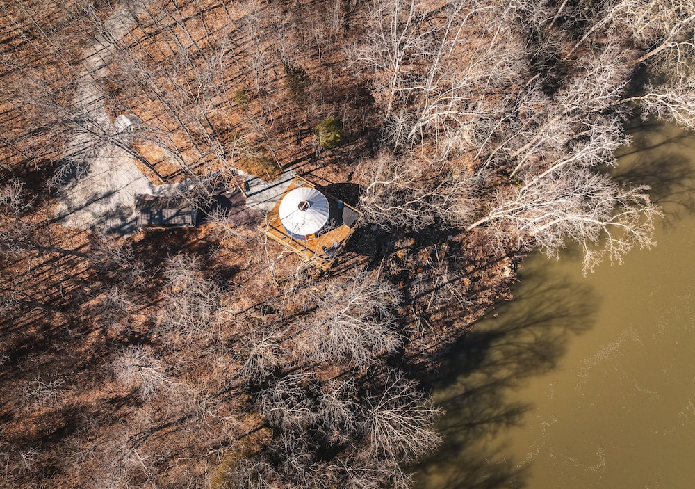 St Francis River The Blue Yurt and Hot Tub Fredericktown Vrbo