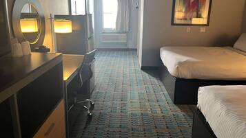 Blackout drapes, free WiFi, bed sheets