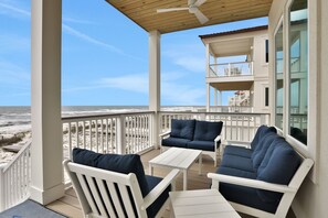 Property grounds - Newly constructed beachfront home with panoramic bay & Gulf views (St. George Island)