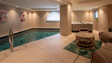 Indoor pool, a heated pool