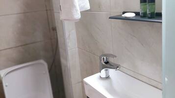 Kamar Double Kota, 1 Tempat Tidur Queen, Bebas Asap Rokok, pemandangan kota | Kamar mandi | Shower, pengering rambut, dan handuk