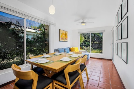 Dining. House in condominium with swimming pools