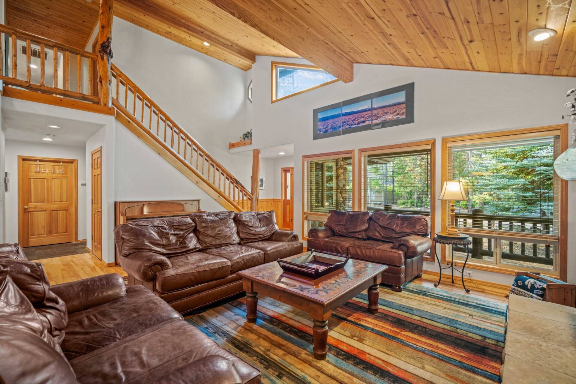 TV, fireplace, books