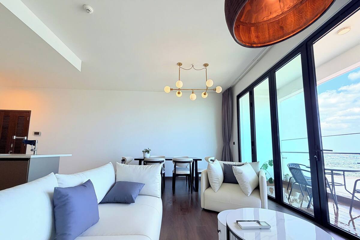 Luxury Apartment, River View | Living area | LCD TV