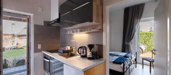 Appartement « an der Ostsee » avec terrasse privée, jardin privé et Wi-Fi