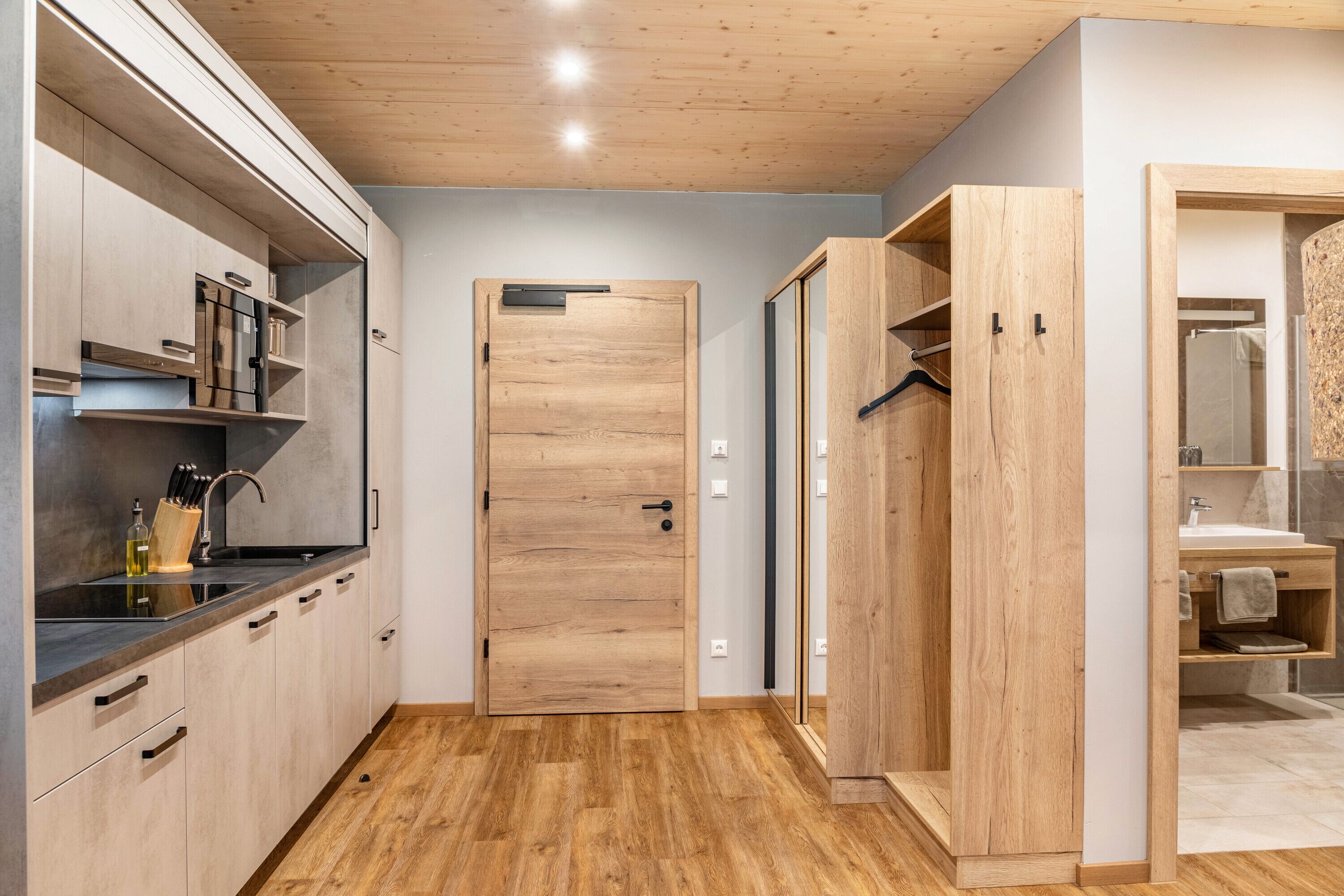 Kühlschrank, Mikrowelle, Herdplatte, Geschirrspüler