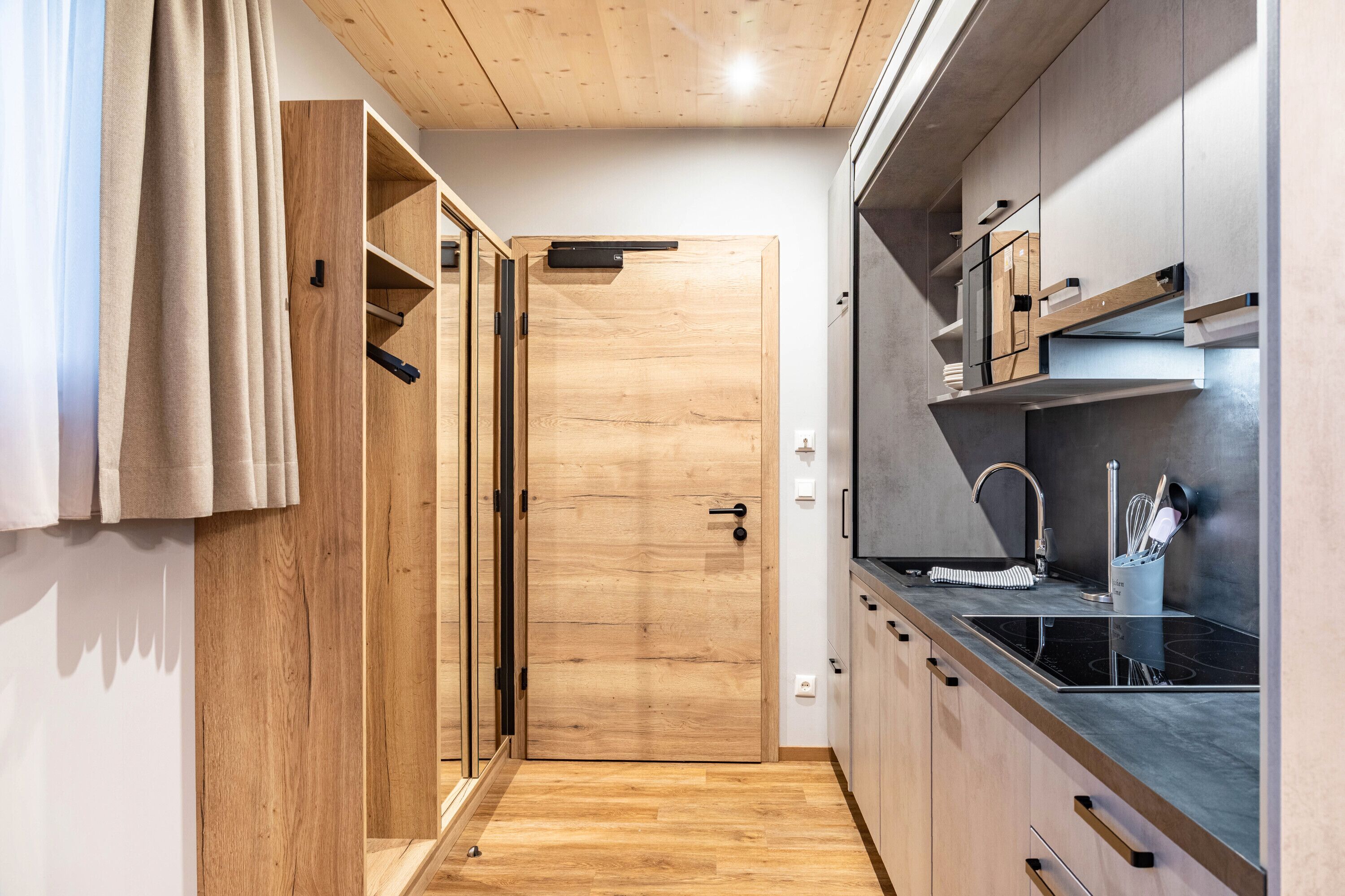 Kühlschrank, Mikrowelle, Herdplatte, Geschirrspüler