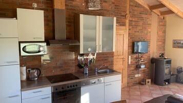 KĂŒhlschrank, Mikrowelle, Ofen, Herdplatte