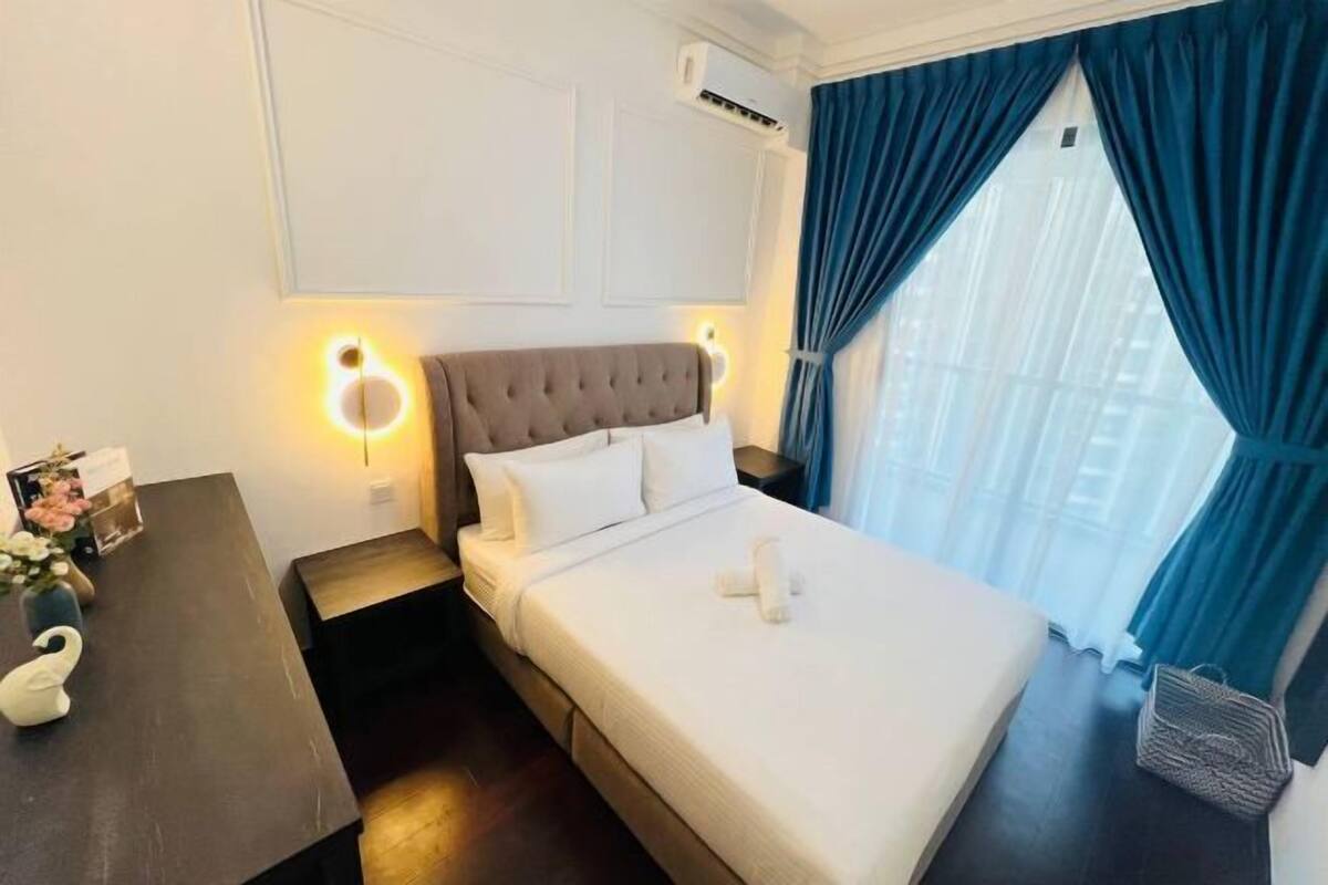 1 bilik tidur, langsir/tirai gelap terus, seterika/papan seterika