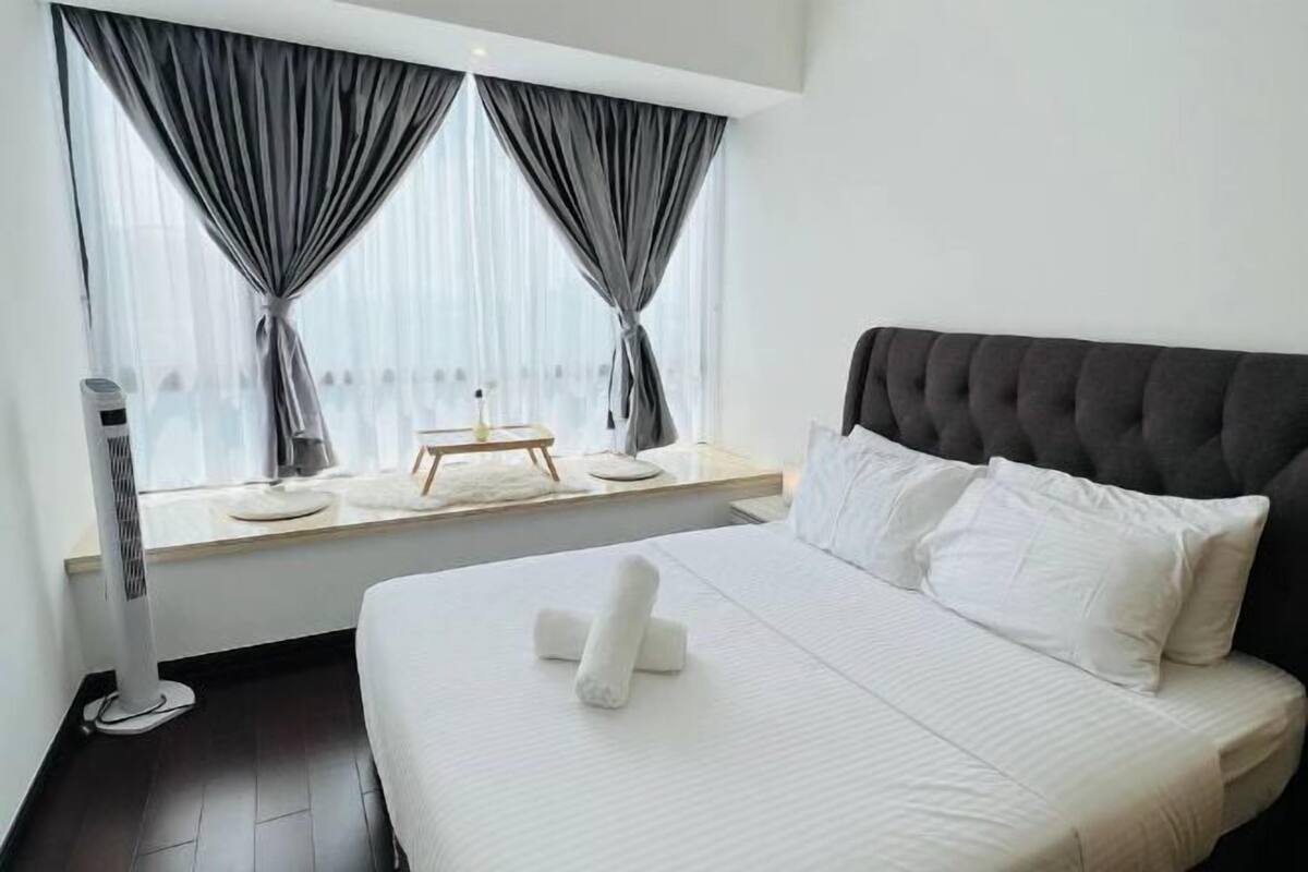 1 bilik tidur, langsir/tirai gelap terus, seterika/papan seterika