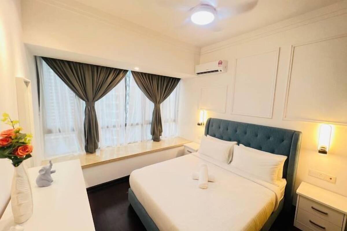 1 bilik tidur, langsir/tirai gelap terus, seterika/papan seterika