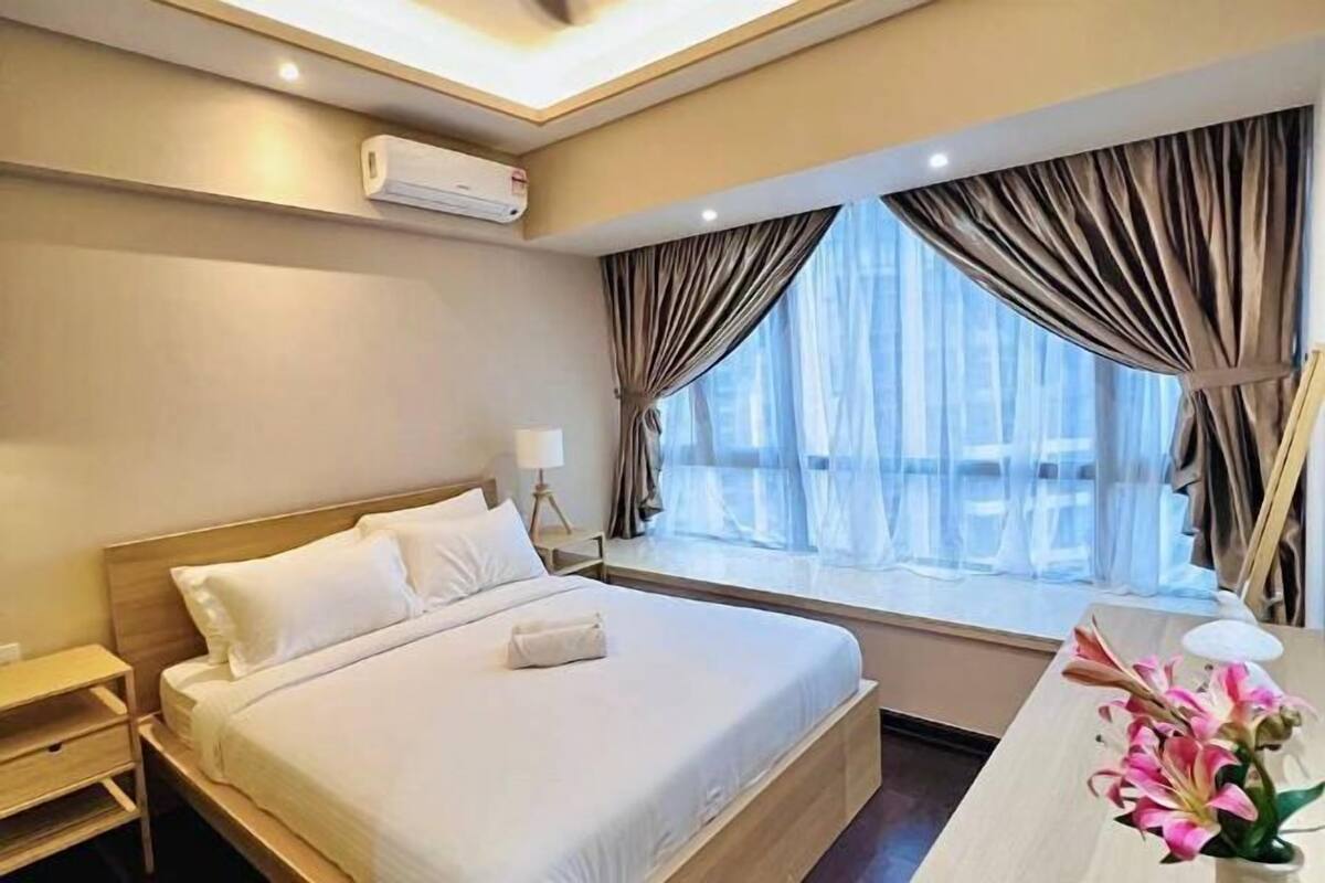 1 bilik tidur, langsir/tirai gelap terus, seterika/papan seterika