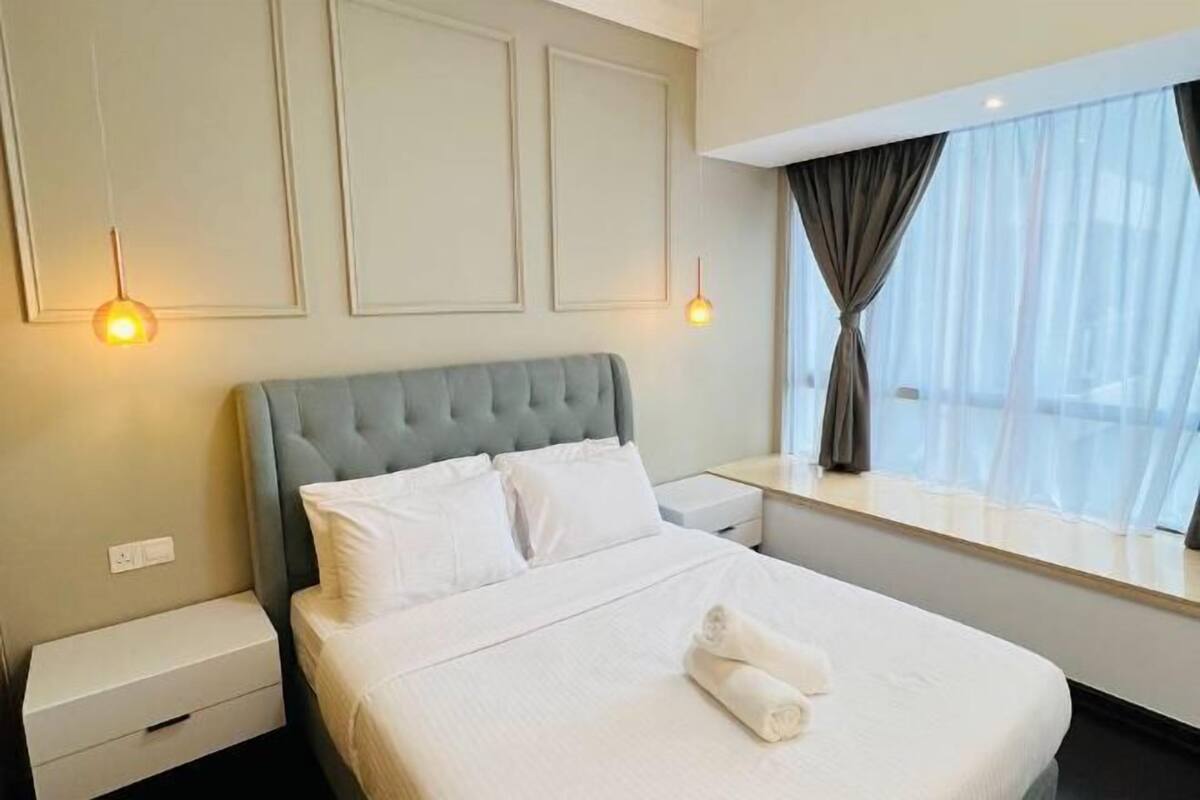 1 bilik tidur, langsir/tirai gelap terus, seterika/papan seterika