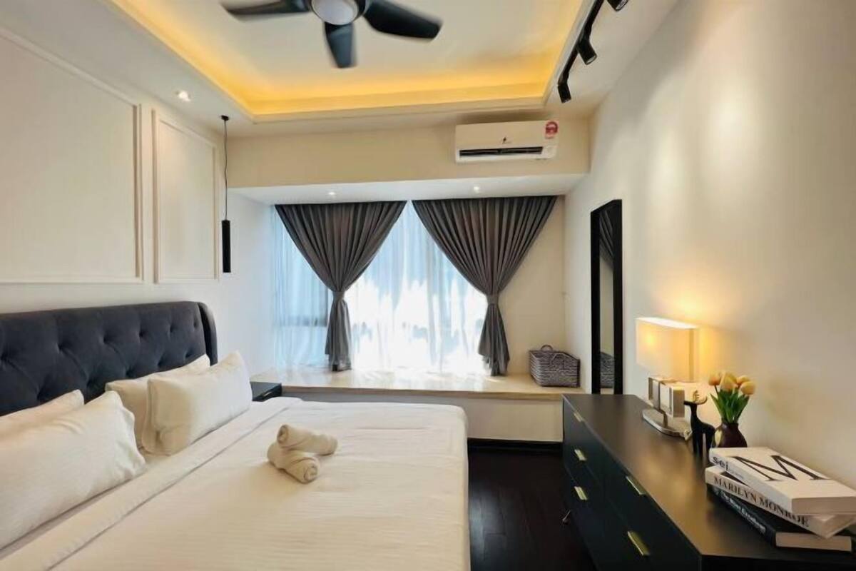 1 bilik tidur, langsir/tirai gelap terus, seterika/papan seterika