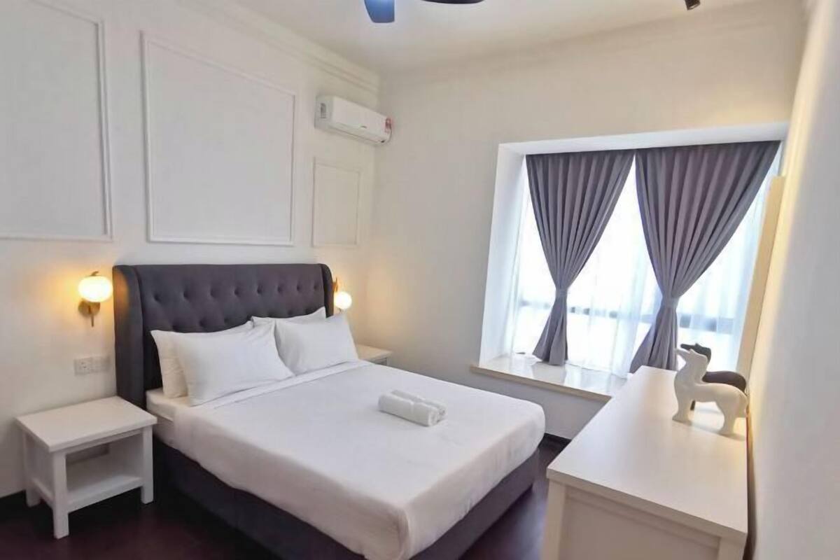 1 bilik tidur, langsir/tirai gelap terus, seterika/papan seterika