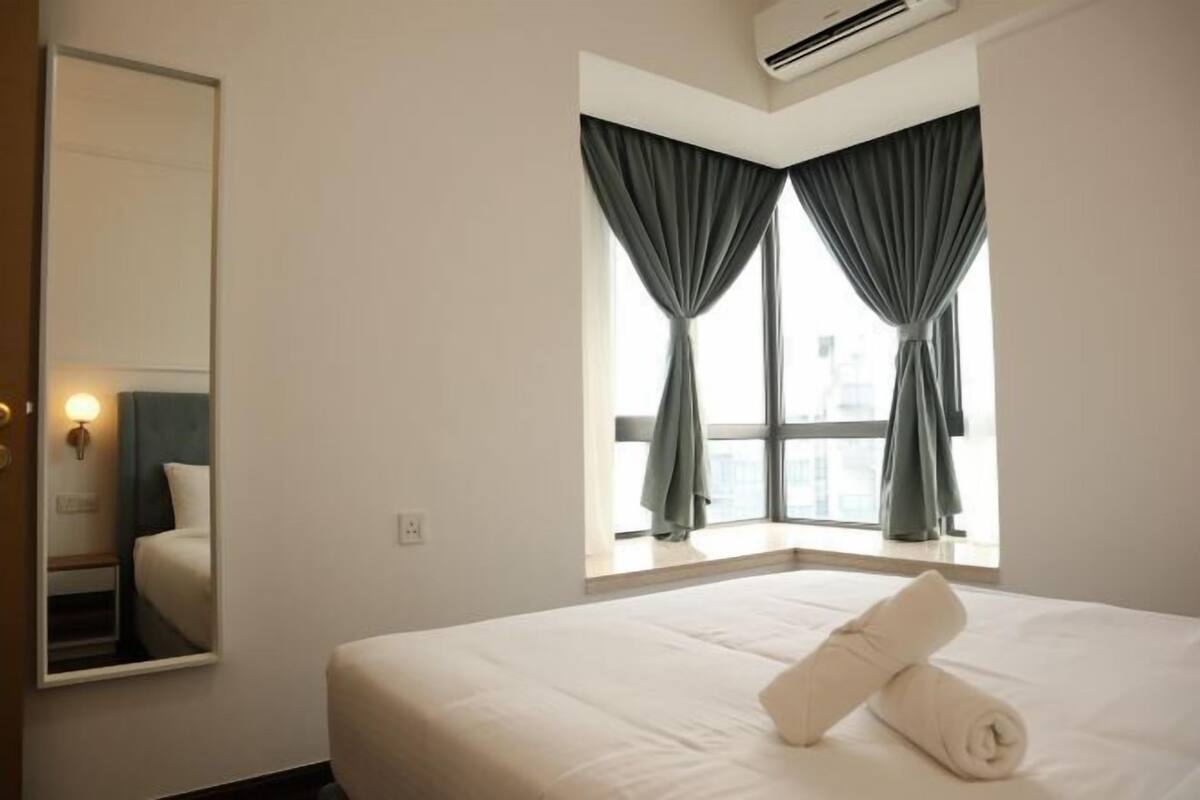 1 bilik tidur, langsir/tirai gelap terus, seterika/papan seterika