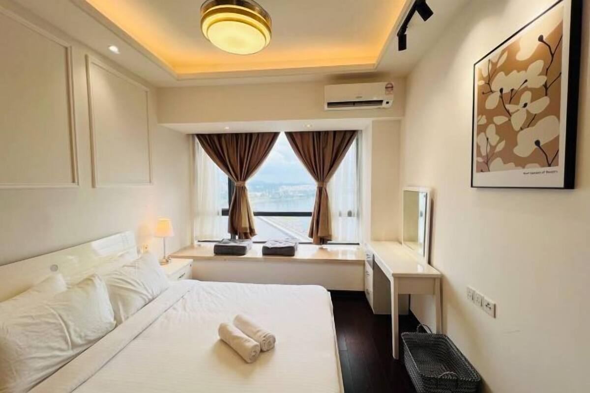 1 bilik tidur, langsir/tirai gelap terus, seterika/papan seterika