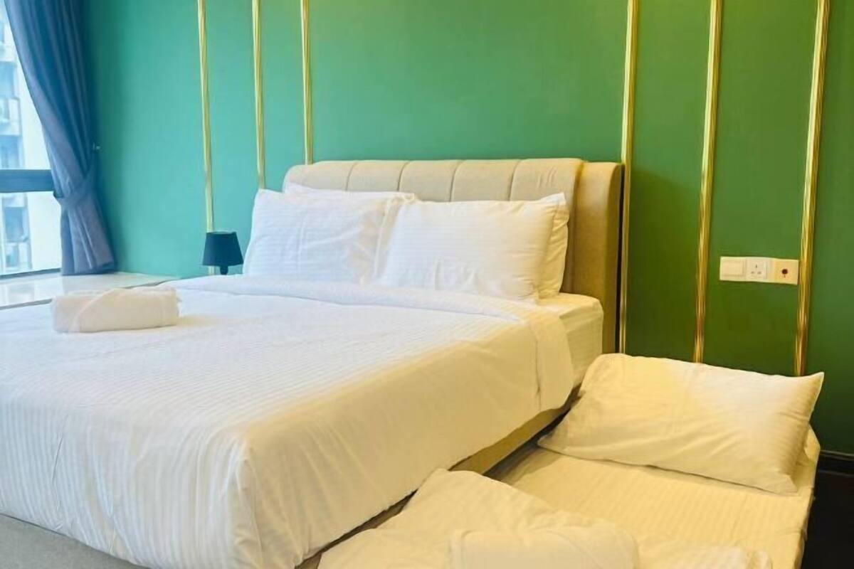 1 bilik tidur, langsir/tirai gelap terus, seterika/papan seterika