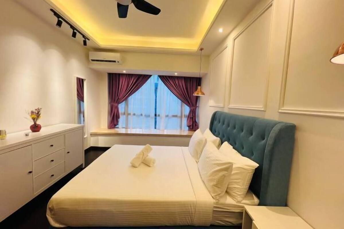 1 bilik tidur, langsir/tirai gelap terus, seterika/papan seterika