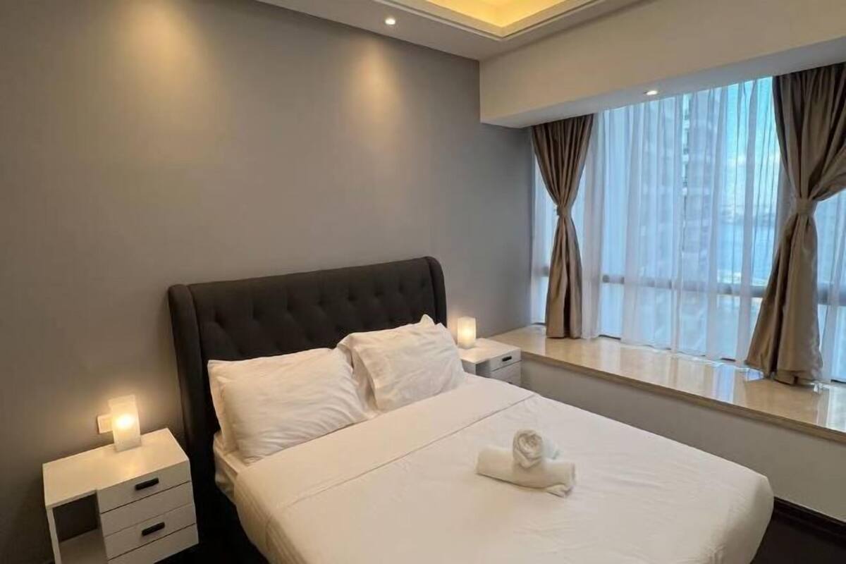 1 bilik tidur, langsir/tirai gelap terus, seterika/papan seterika