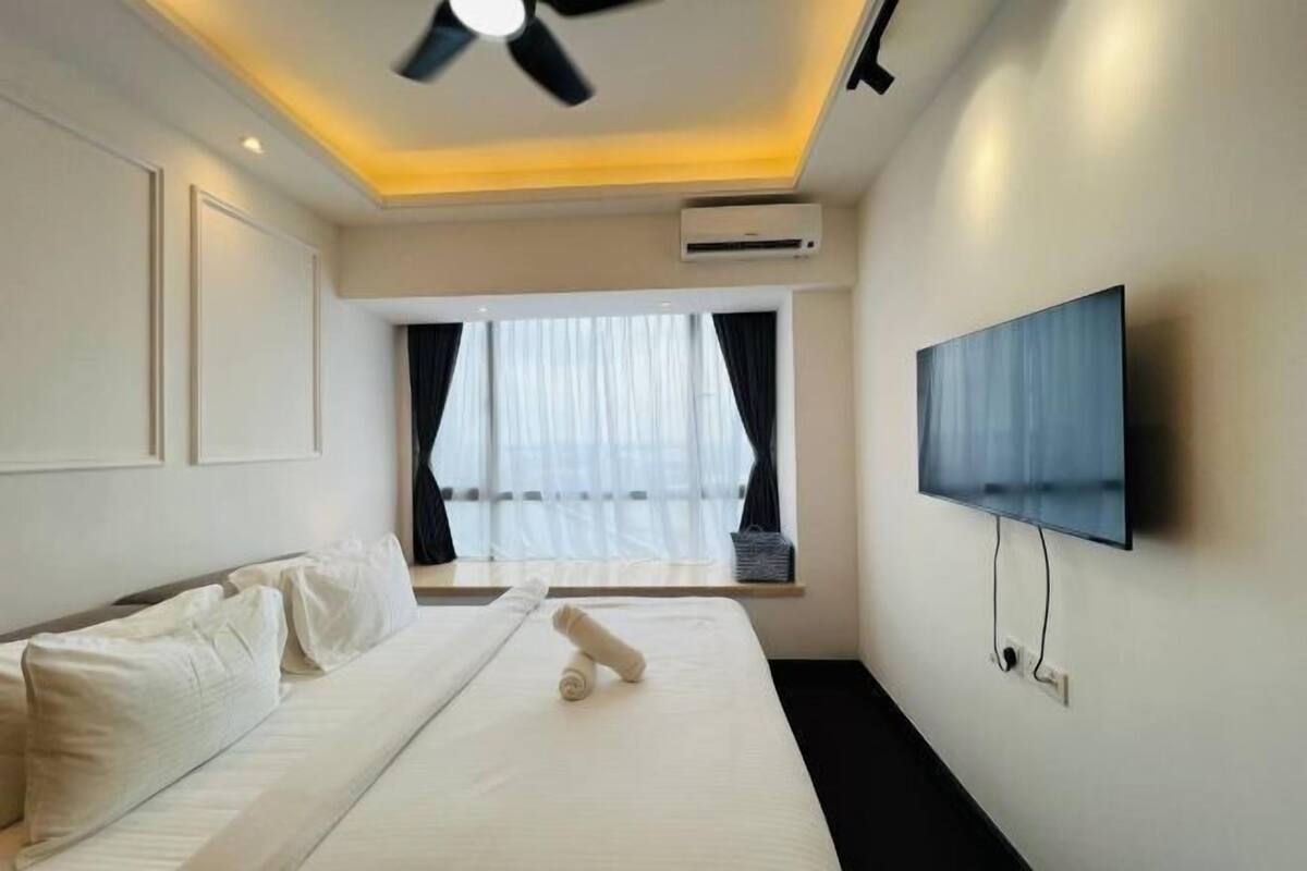 1 bilik tidur, langsir/tirai gelap terus, seterika/papan seterika