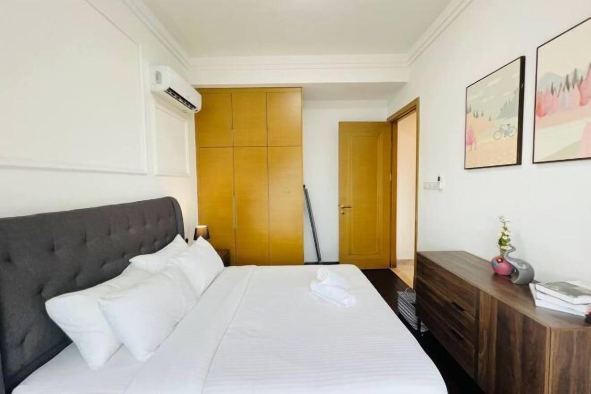 1 bilik tidur, langsir/tirai gelap terus, seterika/papan seterika