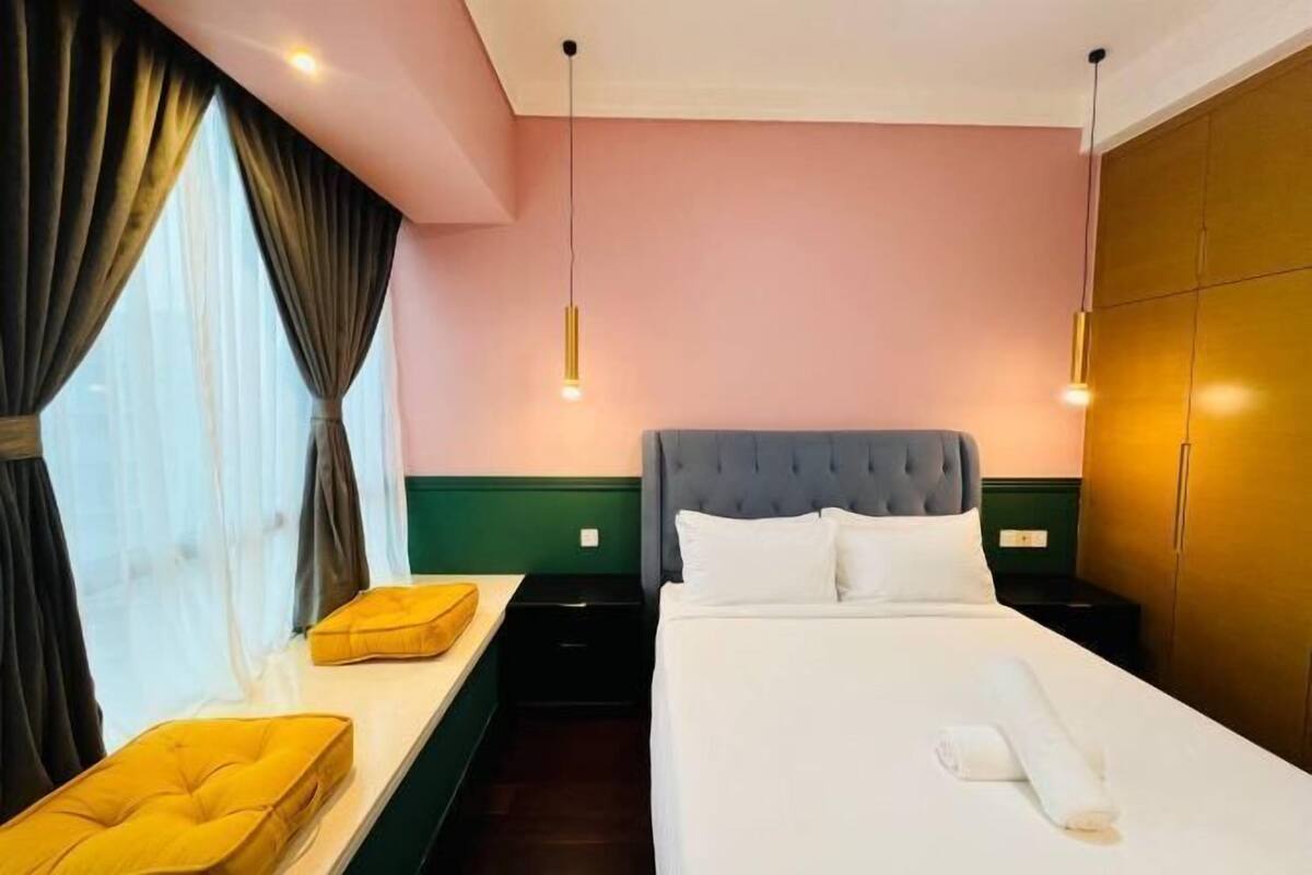 1 bilik tidur, langsir/tirai gelap terus, seterika/papan seterika
