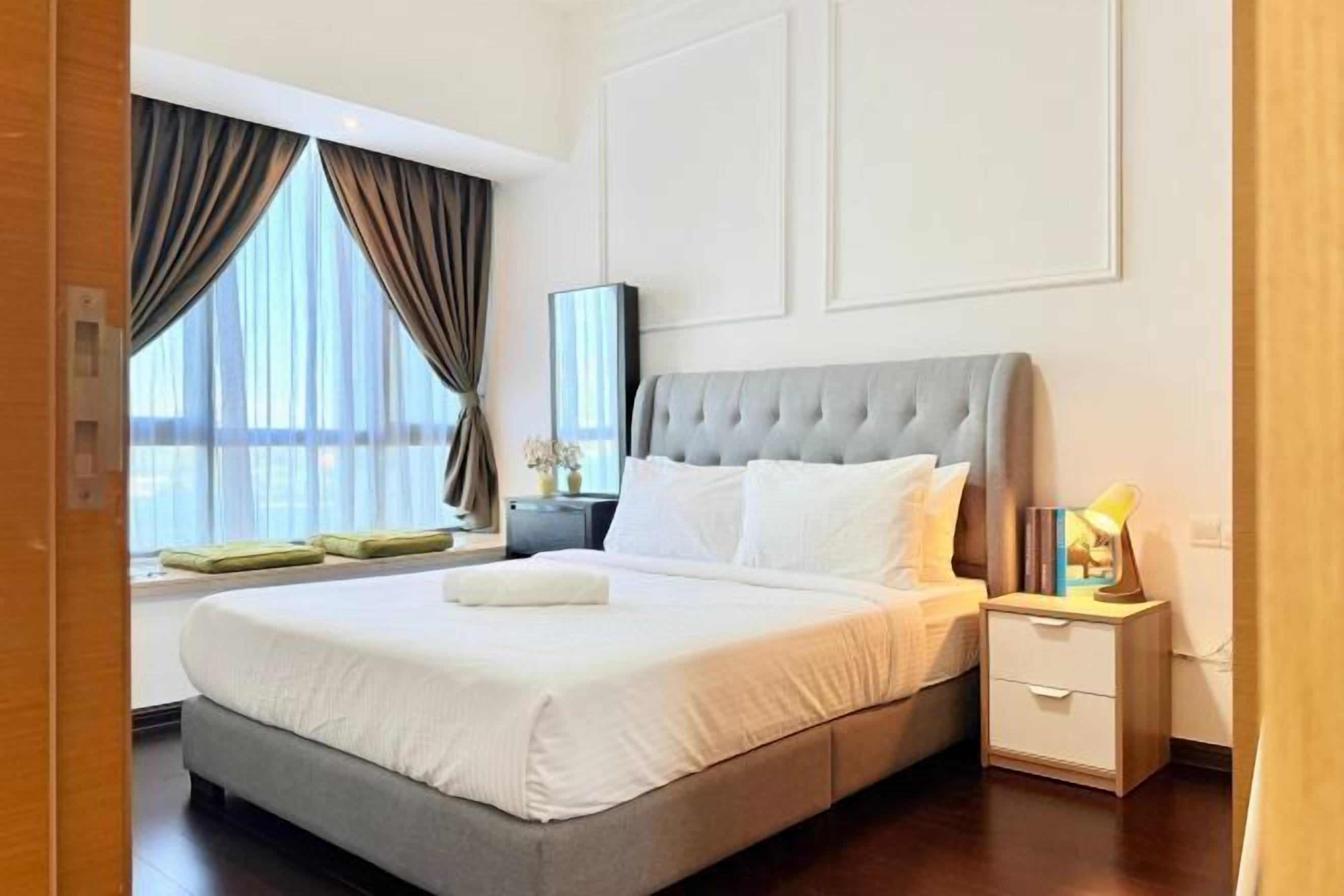 Blackout drapes, iron/ironing board, free WiFi, bed sheets