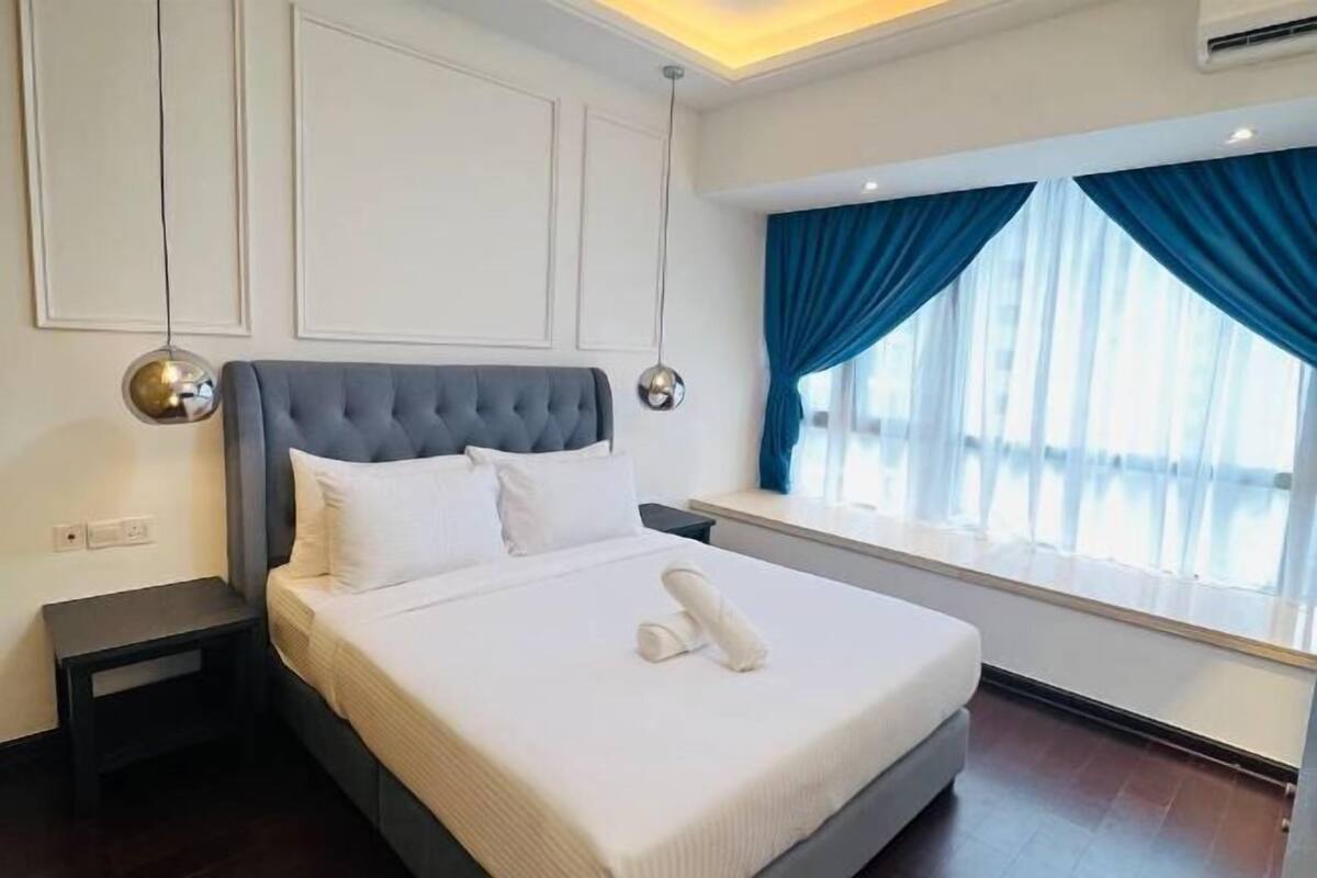 1 bilik tidur, langsir/tirai gelap terus, seterika/papan seterika