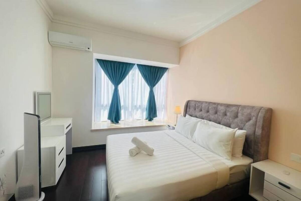 1 bilik tidur, langsir/tirai gelap terus, seterika/papan seterika