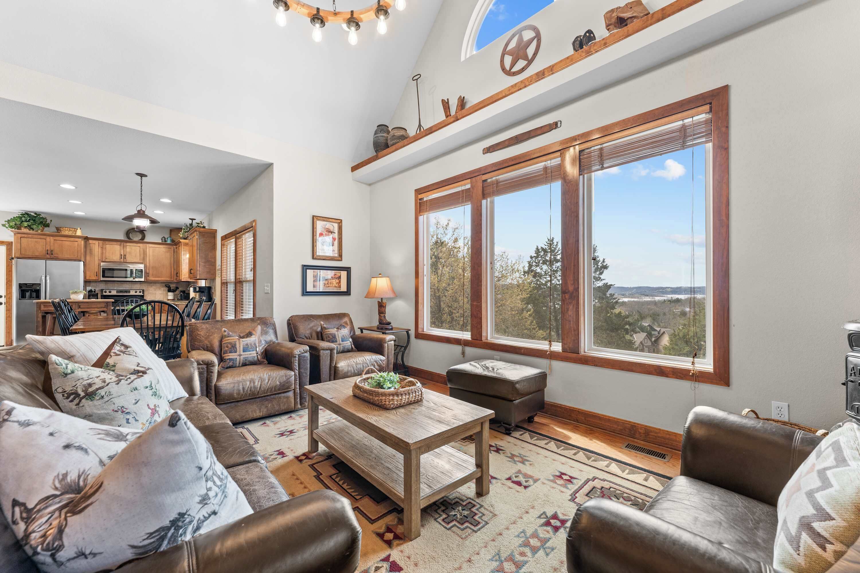 TV, fireplace, video games, DVD player
