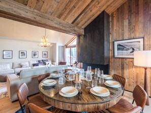 Dining - Spacious apartment with hammam near slopes (Méribel)