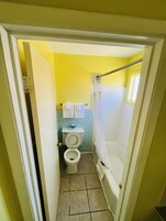 Basic Room | Bathroom | Combined shower/tub, hydromassage showerhead, towels