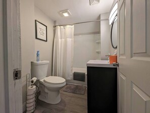 Hair dryer, towels